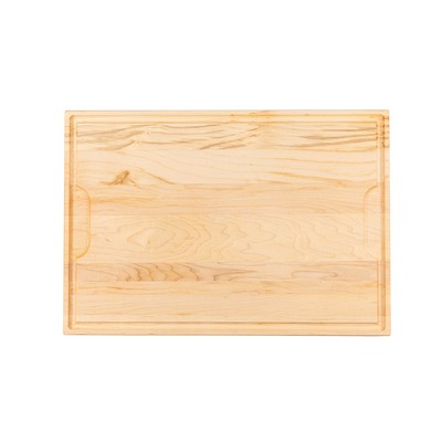 Maple cutting board with juice groove and inside handles 18x12x3/4