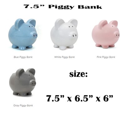 7.5" Ceramic Piggy Bank ( Dolomite Ceramic )