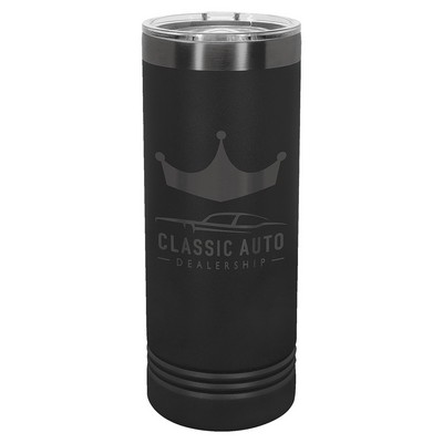 PC 22 oz. Black/Ghost Black ION-Plated Skinny Tumbler