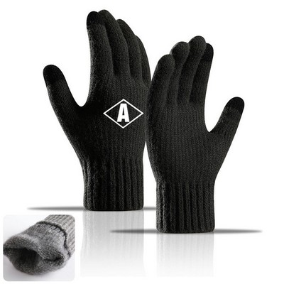 Fleece Knit Winter Gloves