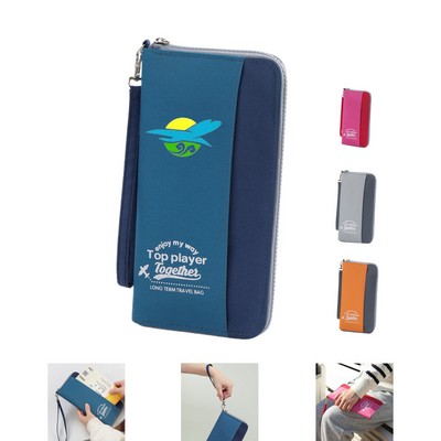 RFID Travel Passport Holder with Wrist Strap