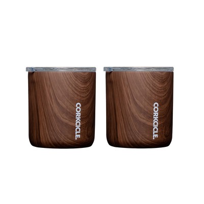 Corkcicle 12Oz Buzz Cup - Walnut Wood, 2 Pack