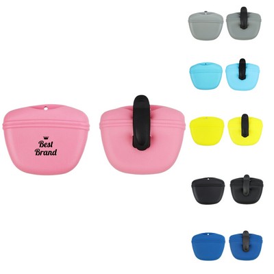 Silicone Dog Treat Bag With Magnetic Closure And Waist Clip