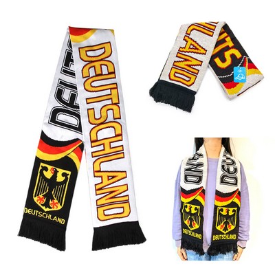 Jacquard Woven Acrylic Sports Scarf