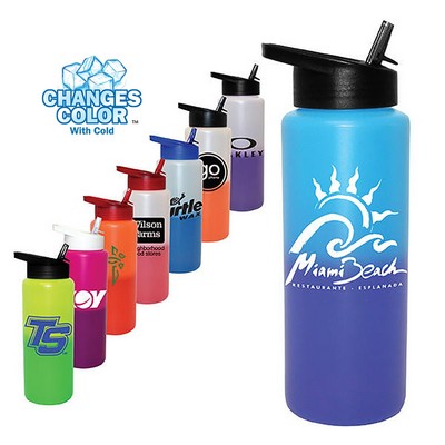 Mood 32 oz. Sports Bottle with Straw Cap Lid