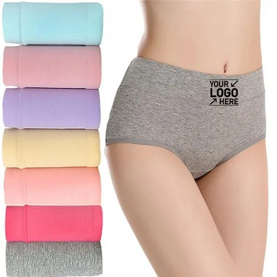 High Waist Women's Cotton Underwear for Comfort and Support