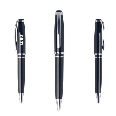 Black Business Rollerball Twist Metal Pen