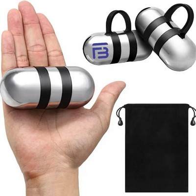 Solid Steel Dumbbell Set with Finger Loop