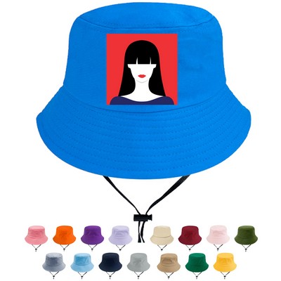 Wind & Sun Protection Cotton Bucket Hat