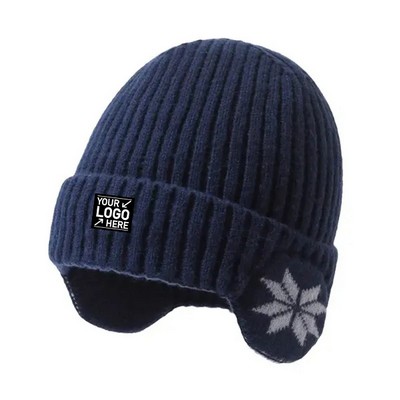 Warm Knit Winter Hat with Ear Protection