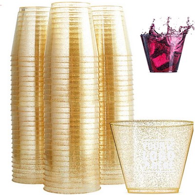 Gold Dust Plastic Cups Heavy Duty Gold Disposable Plasitc Cups