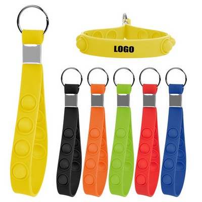 Customizable Push Pop Silicone Keychain