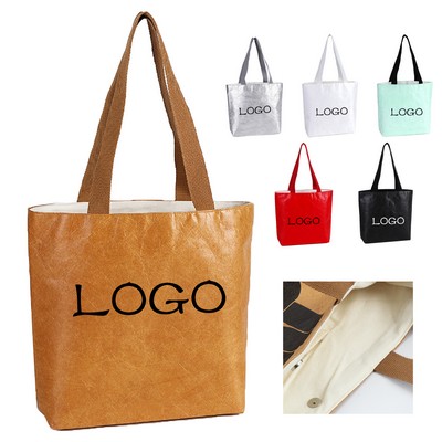 Waterproof Reusable Paper Tote Bag