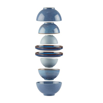 Lenox Luna 8Pc Nesting Dinnerware Set Blue