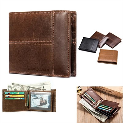 RFID Leather Bifold