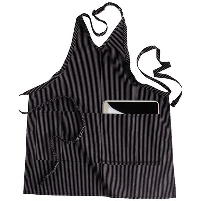 2-Pocket V-Neck Bib Apron - Unisex