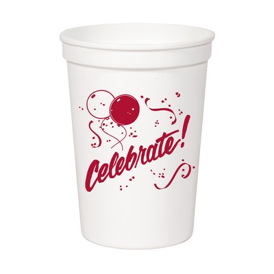 12 Oz. Smooth White Stadium Cup (Petite Line)