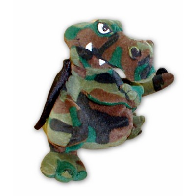 Custom Plush Green Camouflage Dragon