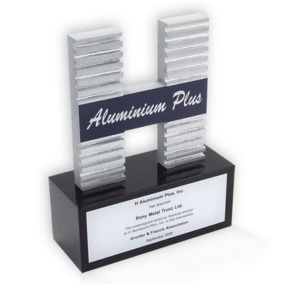 Custom Logo on Base Trophy/Award/Recognition (4 3/4"x 2"x 2" Base)