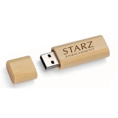 Bamboo USB Flash Drive w/Key Chain (32 GB)