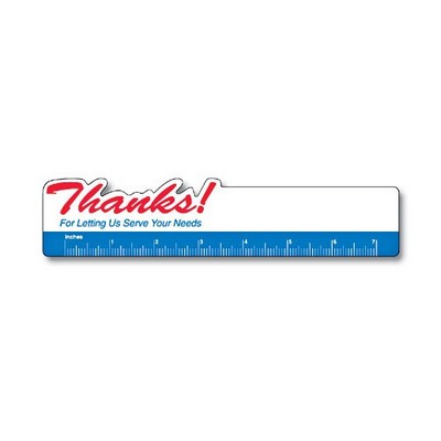 Plastic Bookmark - 1.75x8 Laminated "Thanks" Shape -14 pt.