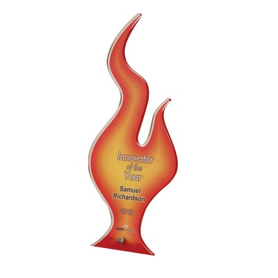 Acrylic Pin-Stand Flame Award (7")