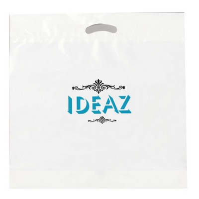 Recycled White Fold Over Die Cut Bag 1CS2 (22"x20"x4")