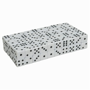 White Opaque Dice - 100 Pack