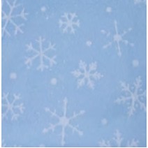 White on Light Blue Snowflakes Watermarked Tissue Paper