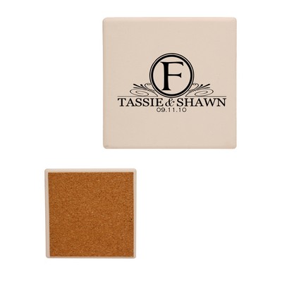 4 - Square Absorbent Stone Coaster