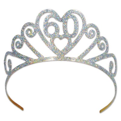 Glittered Metal "60" Tiara