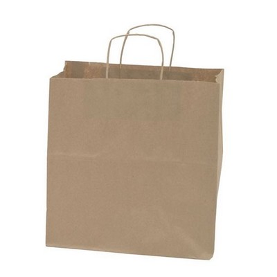 Food Service Natural Kraft Paper Super Royal Shopping Bag (14"x10"x15½")