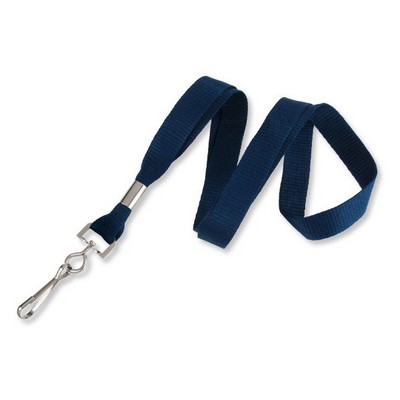 5/8" Blank Lanyard w/Swivel Hook (Navy Blue)