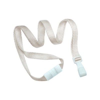 3/8" Bamboo Blank Breakaway Lanyard (Natural White)