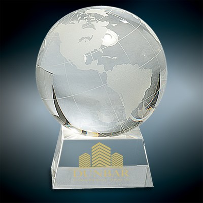 Large Crystal Globe Award