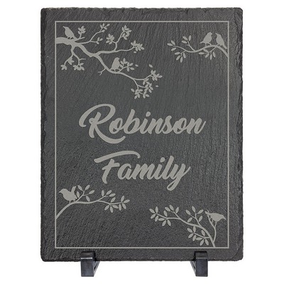 Rectangle Laserable Upright Slate Plaque, 8"x10"