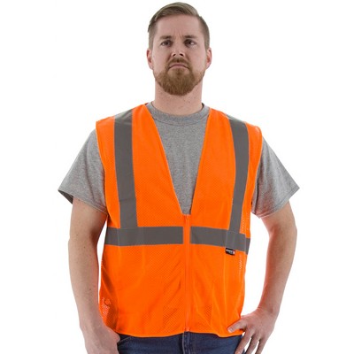 High Visibility Orange Mesh Vest, ANSI 2, Type R