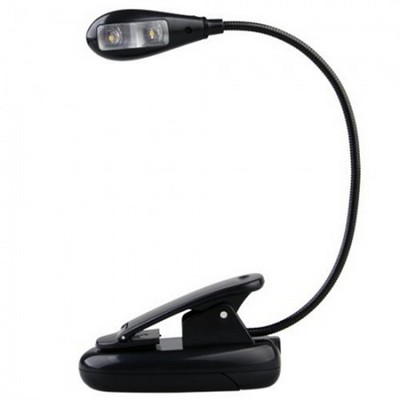 USB 2 Led Reading Clip Book Light