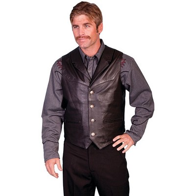 Men's Snap Front Vest w/Notched Lapels