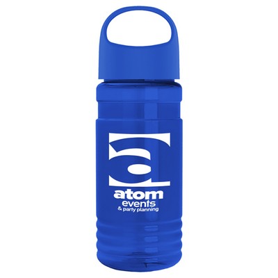 20 Oz. Transparent Sports Bottle w/Oval Crest Lid