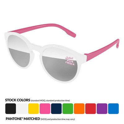 Vicky Mirror Sunglasses 2-Tone W/ 1 Color Lens Imprint