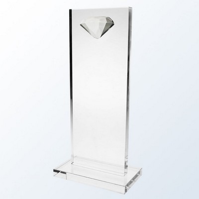 Clear Diamond High-Rise Optic Crystal Award - Large