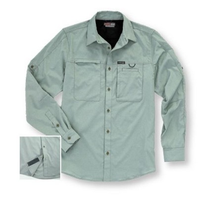 ATG™ By Wrangler® Men's Dark Forest Green Hike to Fish Utility Long Sleeve Shirt