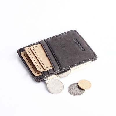 Leather Wallet Card Holder