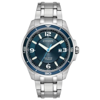 Citizen Men's Brycen Super Titanium Watch w/Blue Dial