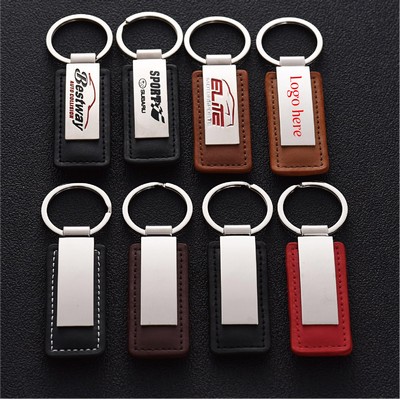 PU Leather Metal Key Tag