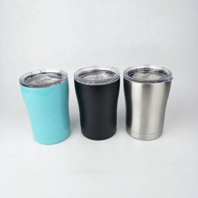 10 Oz. Stainless Steel Low Ball Tumbler w/Lid