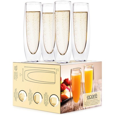 Double-Wall Champagne Set (2) 5oz Eparé