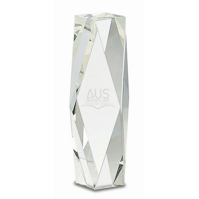 10" Clear Crystal Facet Tower