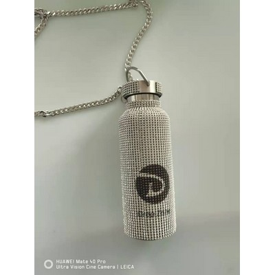 Silver rhinestone Stainless Steel Thermal Bottle